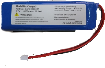 Аккумулятор для JBL Charge 3 (GSP1029102A), 22.2Wh, 6000mAh, 3.7V, OEM