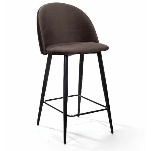 Стул полубарный Thomas, бархат антрацит 14