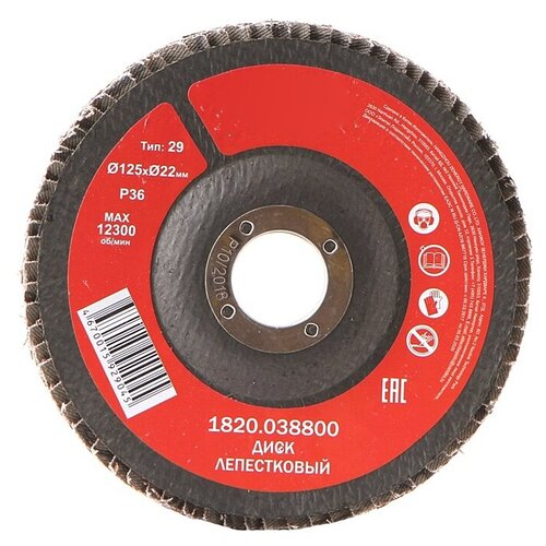 фото Диск elitech 1820.038800 лепестковый 125x22mm p36