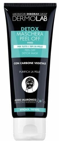 Маска-пленка для лица отшелушивающая, DermoLab, Peel off Detox mask, 75 мл