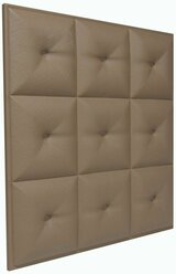 Панель стеновая из экокожи Coffee Boss коричневый кофейный 40 * 40см 1шт мягкая 3D панель декор для стен и в изголовье кровати