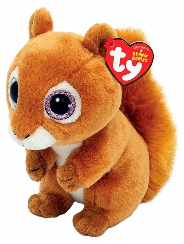 Мягкая игрушка Beanie Babies коричневая белочка SQUIRE 15 см (40196)