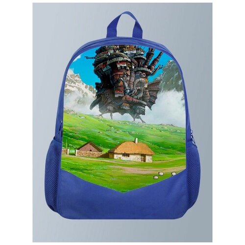 фото Голубой рюкзак с принтом аниме ходячий замок howl's moving castle, хаул, софи, фэнтези - 45 brutbag