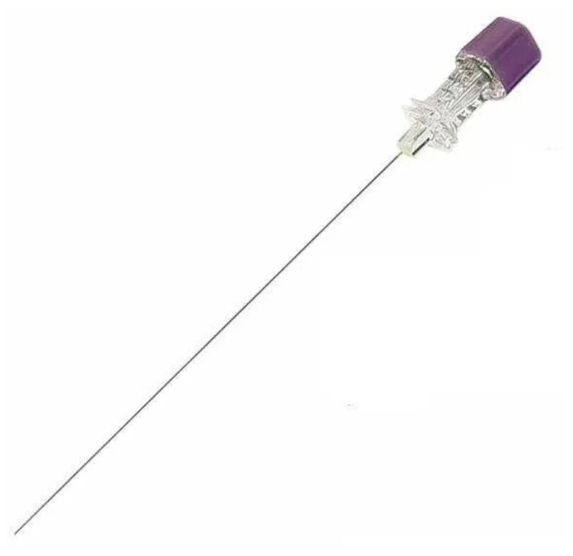 1 шт. Игла G24 * 90 фиолетовый Quincke (Квинке) для спинальной анестезии Decoromir без проводника