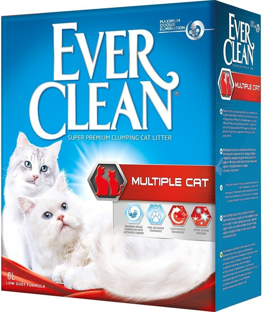 Ever Clean Multiple Cat комкующийся наполнитель для нескольких кошек 6 л