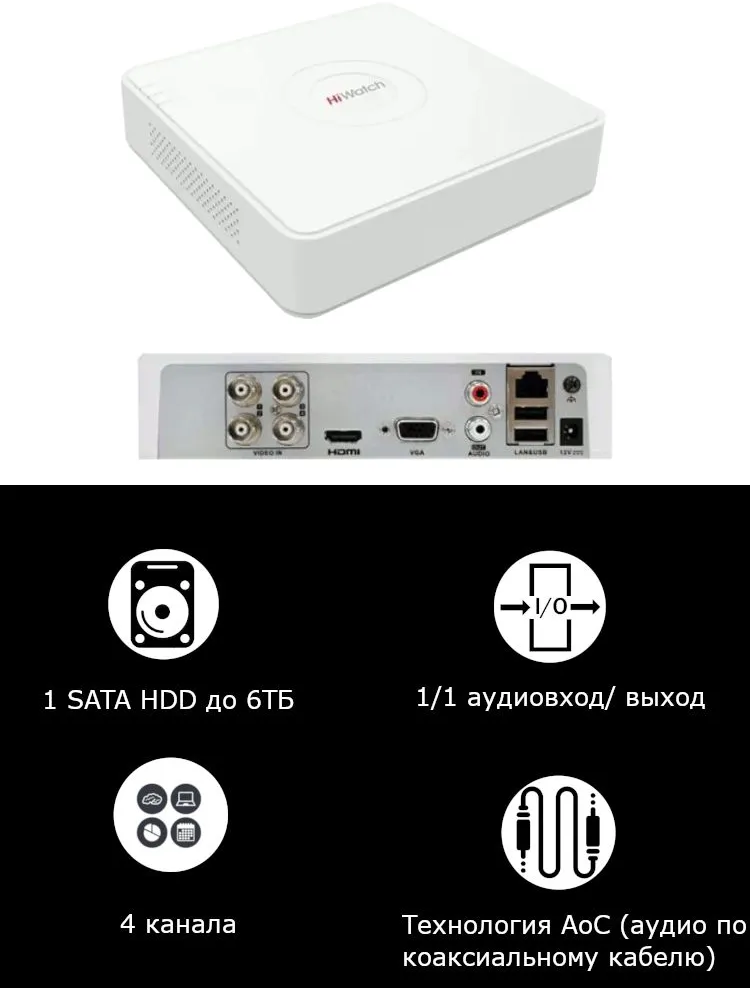 Видеорегистратор наблюдения HiWatch - фото №3