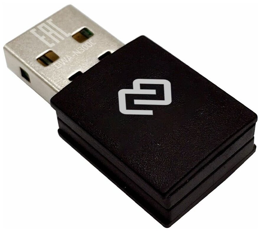 Сетевой адаптер WiFi Digma DWA-N300C N300 USB 2.0 ант.внутр. 1ант. упак.1шт