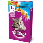 Корм Whiskas сухой корм для взрослых кошек «Вкусные подушечки с нежным паштетом. Аппетитный обед с лососем» (350 г) - изображение