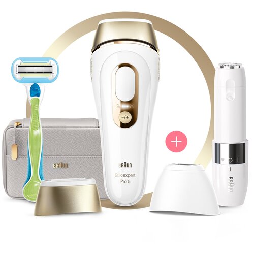 Эпилятор Braun PL5159 Silk-expert IPL Pro 5, белый/золотистый массажер для тела mg 510 beurer