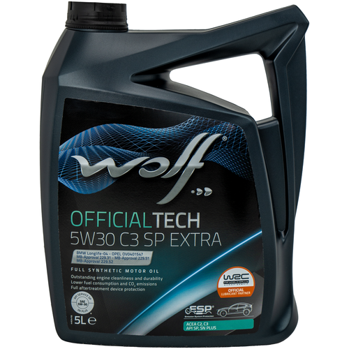 Моторное масло WOLF OFFICIALTECH 5W30 SP EXTRA 5L (C2/C3)