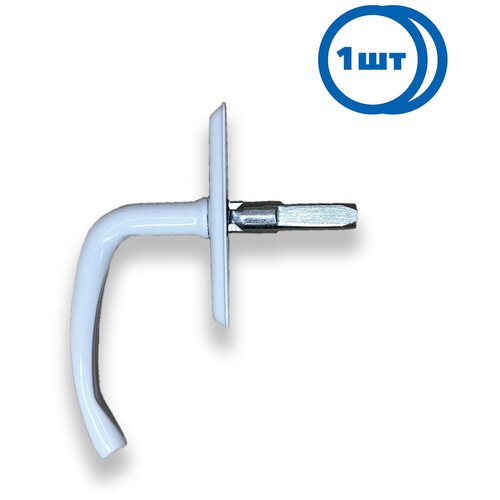 Ручка завертки Врезной P1 полимер белый, PRM Home, 1 шт.