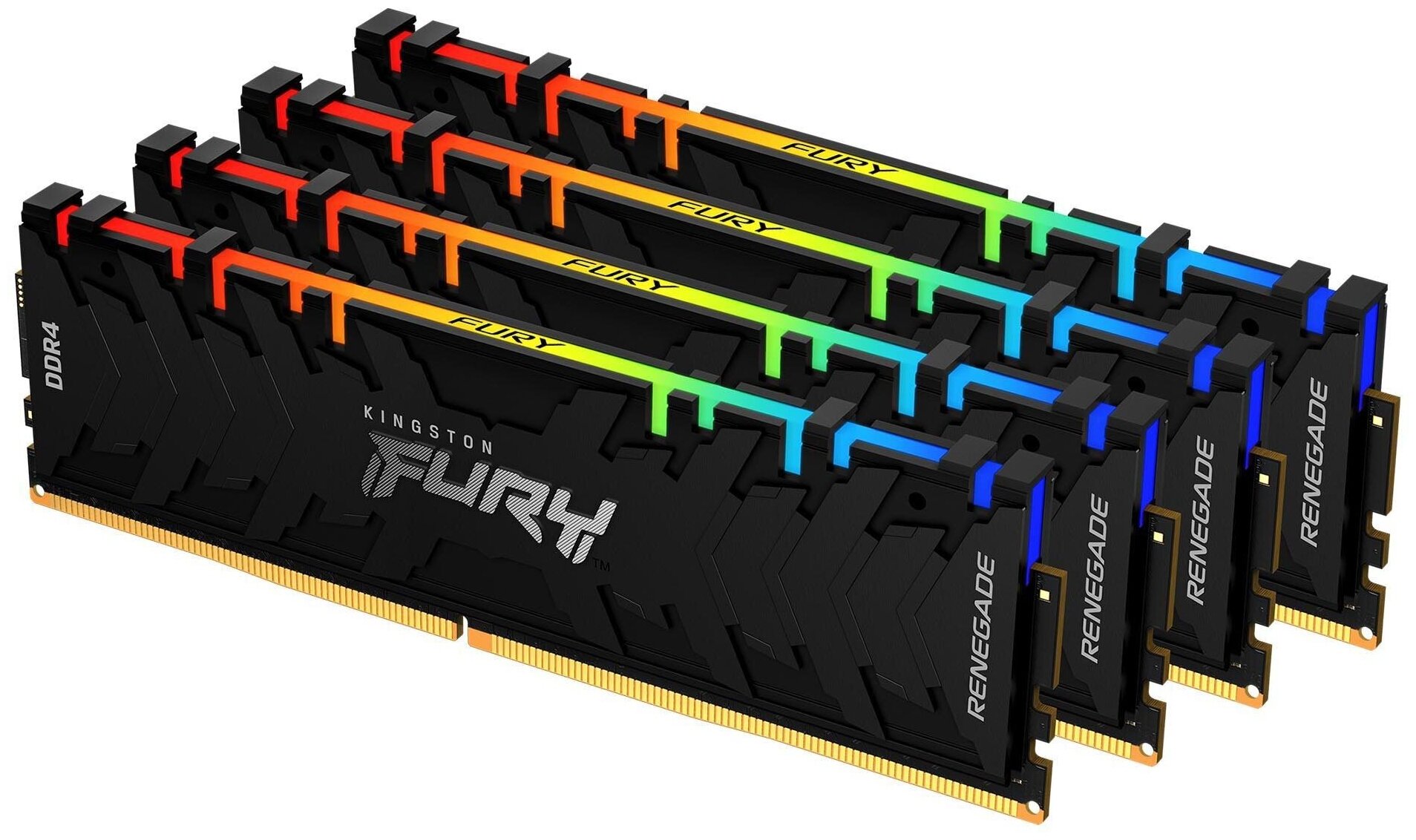 Оперативная память KINGSTON FURY Renegade RGB DIMM DDR4 32GB (4x8GB) 3200 MHz (KF432C16RBAK4/32)