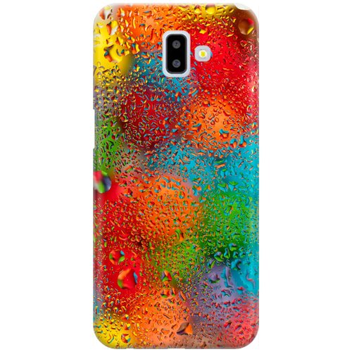 фото Ультратонкий силиконовый чехол-накладка для samsung galaxy j6+ 2018 с принтом "капли и разноцветные шары" gosso