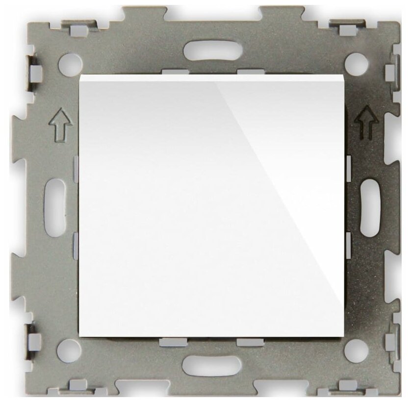 Выключатель одноклавишный белый "Эстетика" GL-W101-WCG - фотография № 1