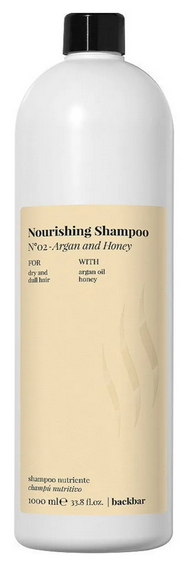FarmaVitа Back Bar NOURISHING SHAMPOO №02 - Argan and Honey Шампунь питательный для сухих и поврежденных волос 1000 ml