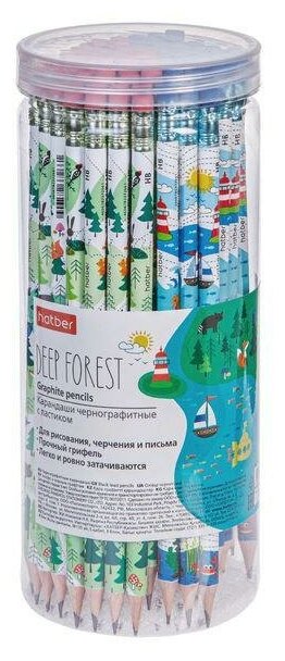 Hatber Карандаш чернографитный "Deep Forest", HB