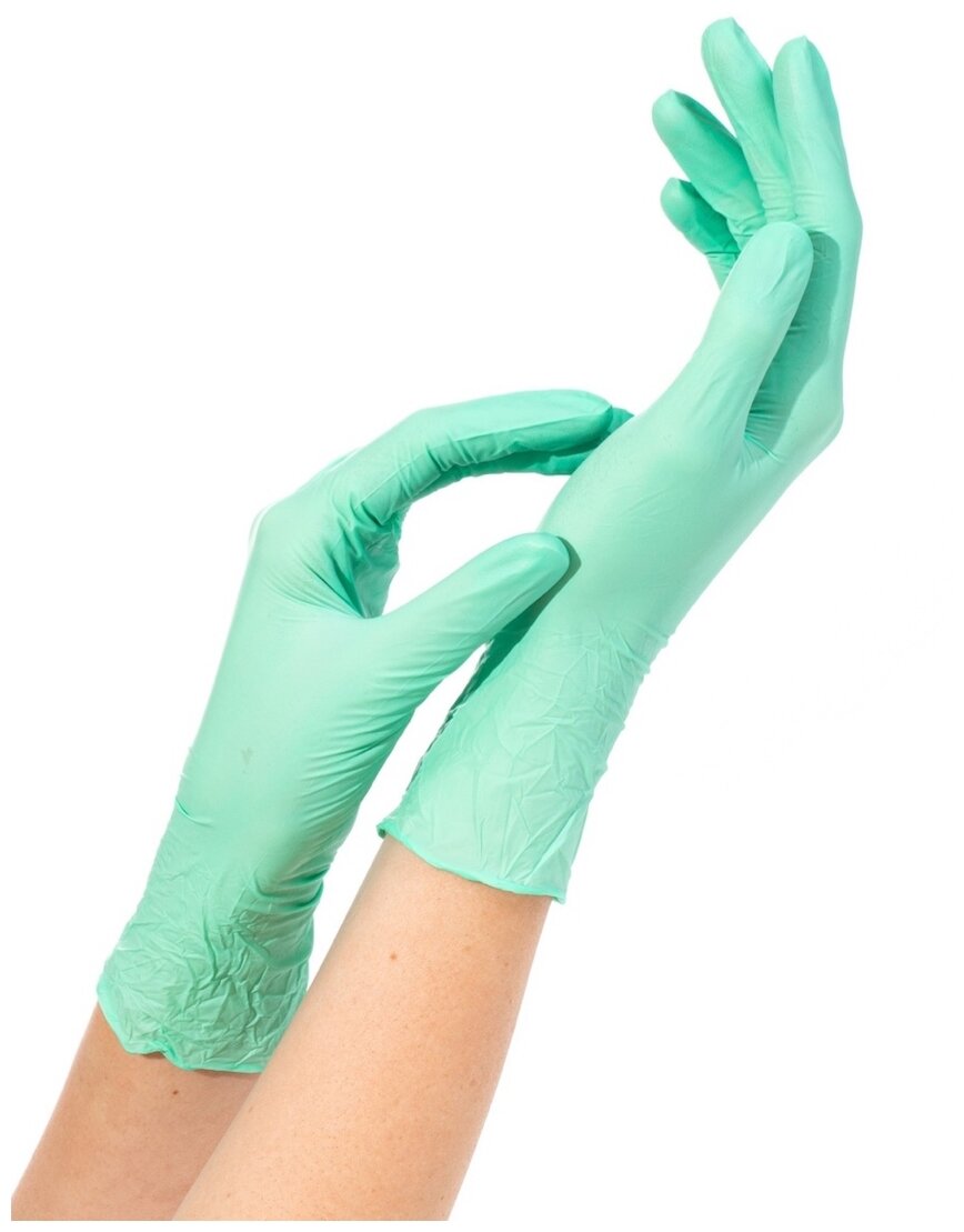 Нитриловые перчатки WoClot, зеленые S - 25 пар