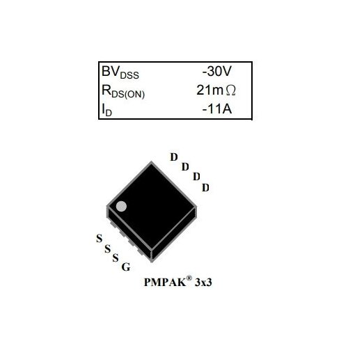 Микросхема AP4435GYT P-Channel MOSFET 30V 11A PMPAK3X3