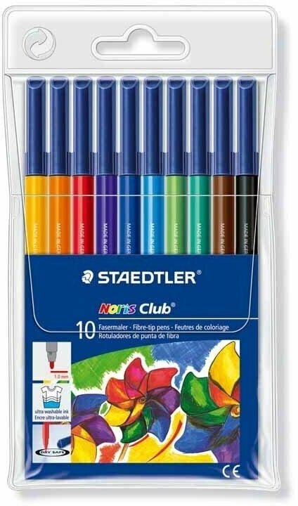 Набор фломастеров Staedtler Noris, 10 цветов, блистер 10 цветов