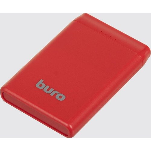 Внешний аккумулятор (Power Bank) Buro, 5000мAч, красный