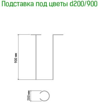 Подставка под цветы h0,9м, д20см, металл, зеленая эмаль (Россия) - фотография № 4