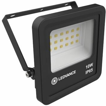 FLOODLIGHT ECOCLASS G2 10W/6500 (равно 80W) IP65 900Lm Симметричный 100 градусов Чёрный - Светодиодный прожектор LEDVANCE