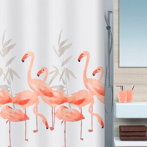 Штора для ванной Spirella Flamingo 180x200 розово-оранжевый