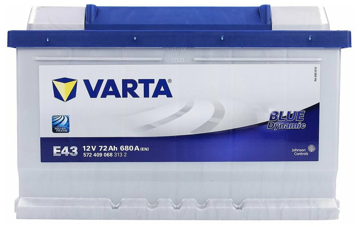 Аккумуляторная батарея VARTA BLUE 6СТ72 E43 * 572 409 068 680 А