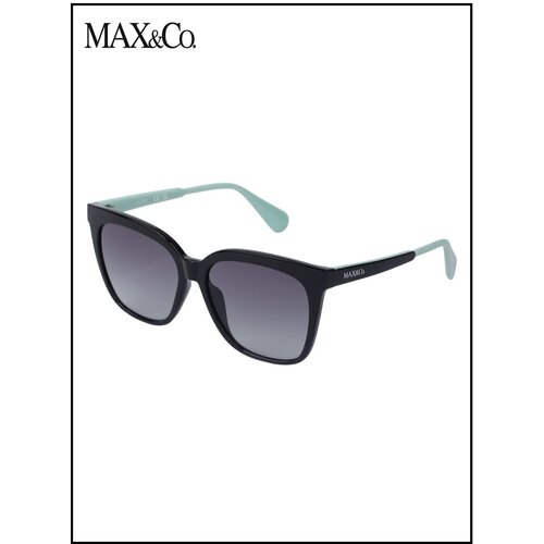 Солнцезащитные очки Max & Co., квадратные, с защитой от УФ, градиентные, для женщин, голубой