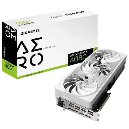 Видеокарта GigaByte GeForce RTX 4080 16Gb Aero OC 2535Mhz PCI-E 16384Mb 256-bit HDMI 3xDP GV-N4080AERO OC-16GD 14353600₽