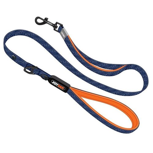 Joyser Поводок для собак Walk Base Leash размер M, синий с оранжевым