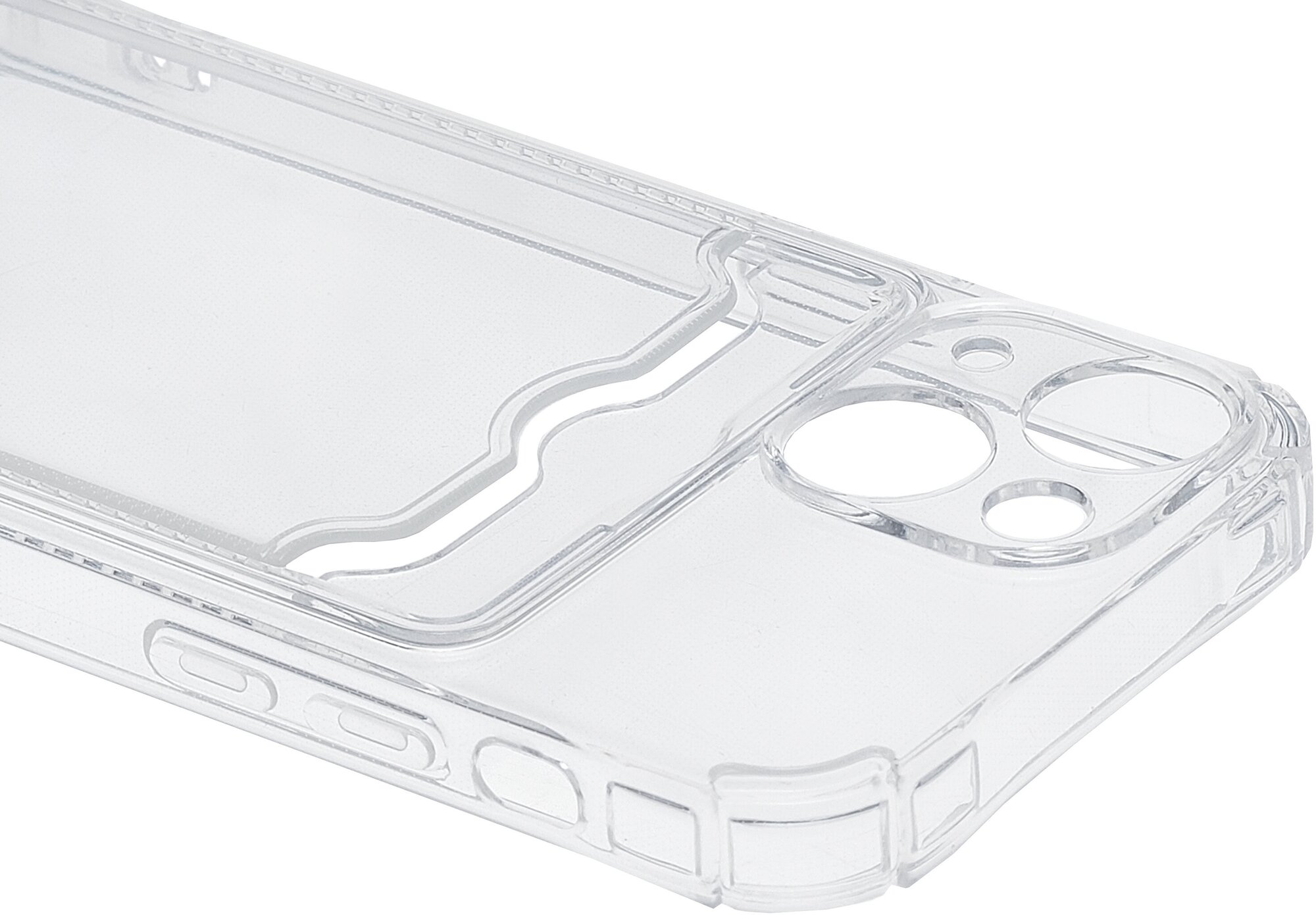 Чехол LuxCase для APPLE iPhone 13 Mini TPU с картхолдером 1.5mm Transparent 63509 - фото №5
