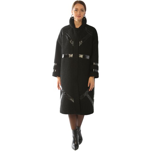 Пальто реглан, размер 50/170, черный chiglo легкое пальто