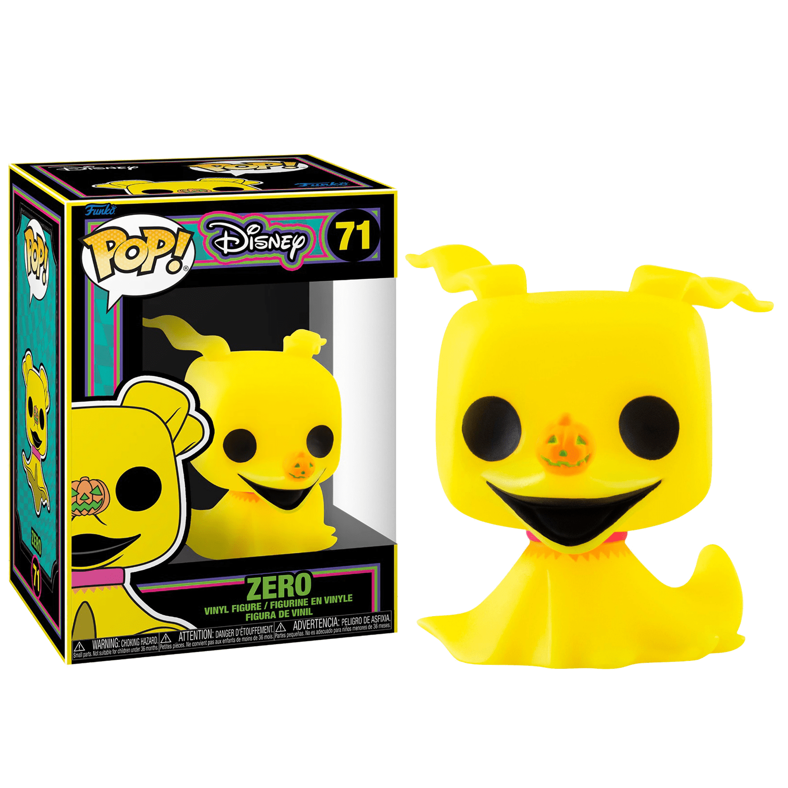 Фигурка Funko POP Zero Black Light из мультика Nightmare Before Christmas 71