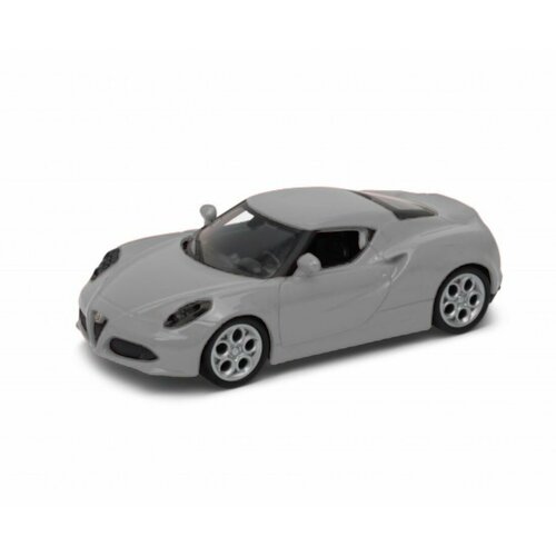 Машинка WELLY 1:38 Alfa Romeo 4C Серебрянный пруж. мех. машинка модель 1 38 alfa romeo 4c 43676w