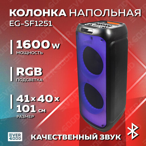 Колонка большая Bluetooth 160 Вт EGSF1251 EVERGOOD 1288000₽