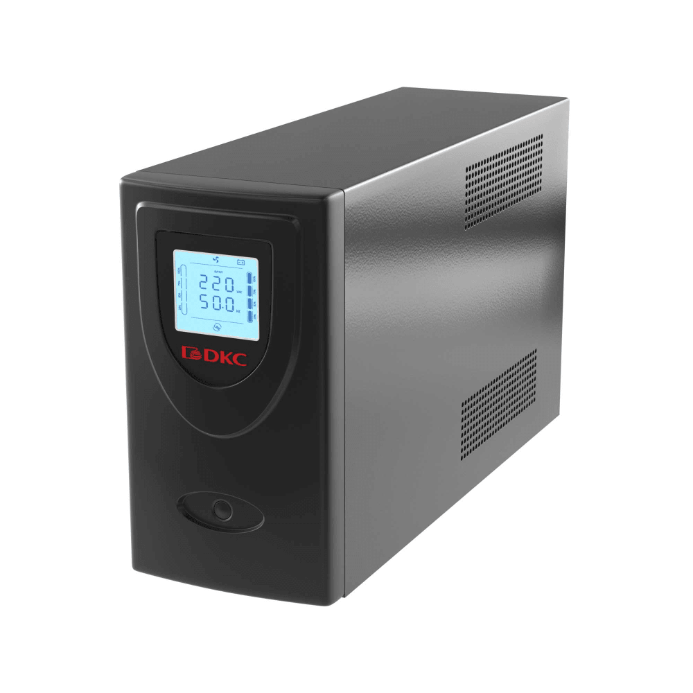 Линейно-интерактивный ИБП ДКС серии Info LCD 2000 ВА/1200 Вт 1/1 2xIEC C13 2xSchuko USB + RJ45 LCD 2x9Aч