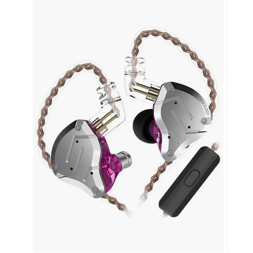 Наушники проводные KZ Acoustics ZS10 Pro (с микрофоном) арматурные гибридные наушники kz zs10 pro фиолетовые с микрофоном