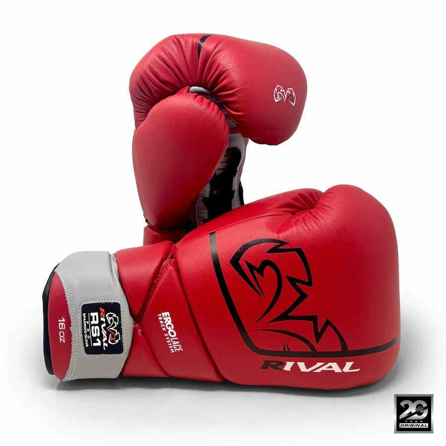 Перчатки боксерские RIVAL RS1 PRO SPARRING GLOVES - 20TH ANNIVERSARY, 16 унций, красные