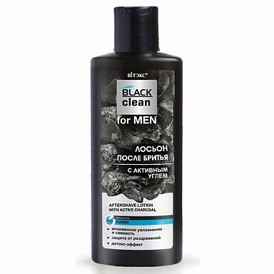 Витекс Black clean for men Лосьон после бритья с активным углем. 150мл