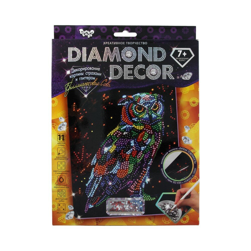 Набор для создания мозаики "Данко Тойс" серия «DIAMOND DECOR» планшетка без рамки DD-01-09