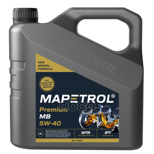 MAPETROL Масло Моторное Premium Mb 5W40 Синт.4л Mapetrol