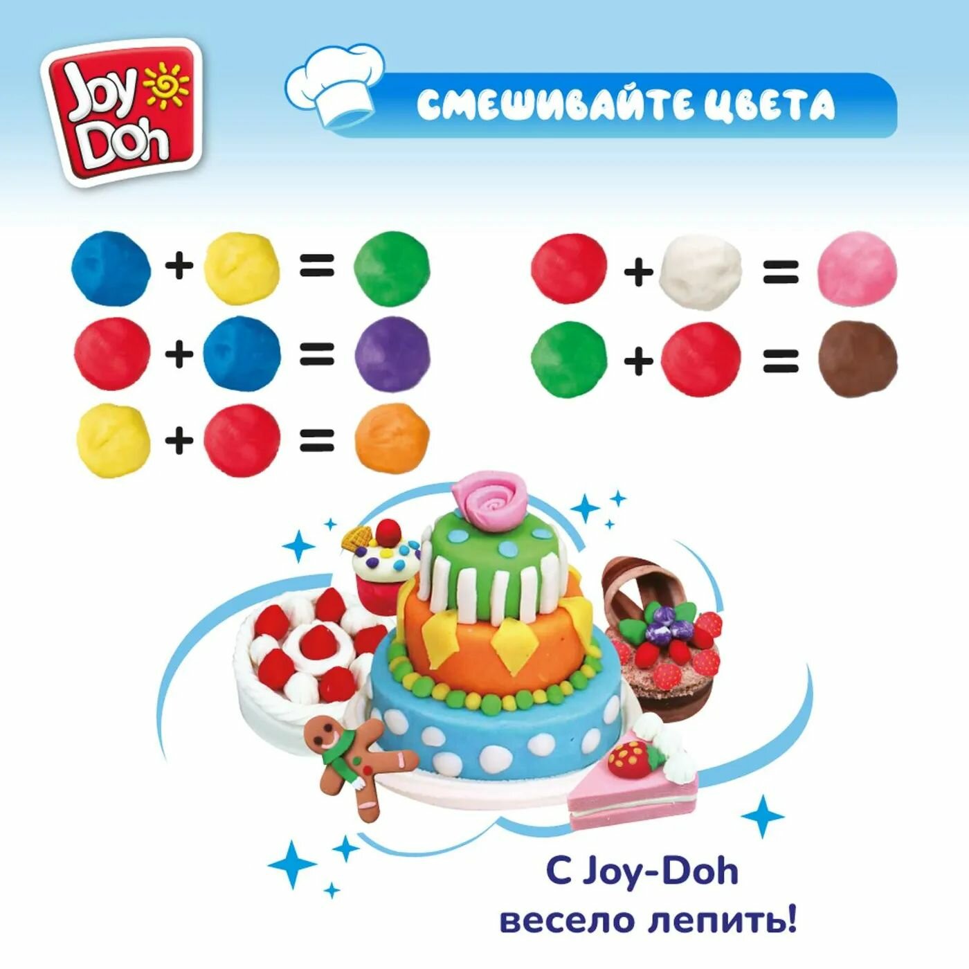 Масса для лепки Joy Doh набор Тортики Joy-Doh - фото №6