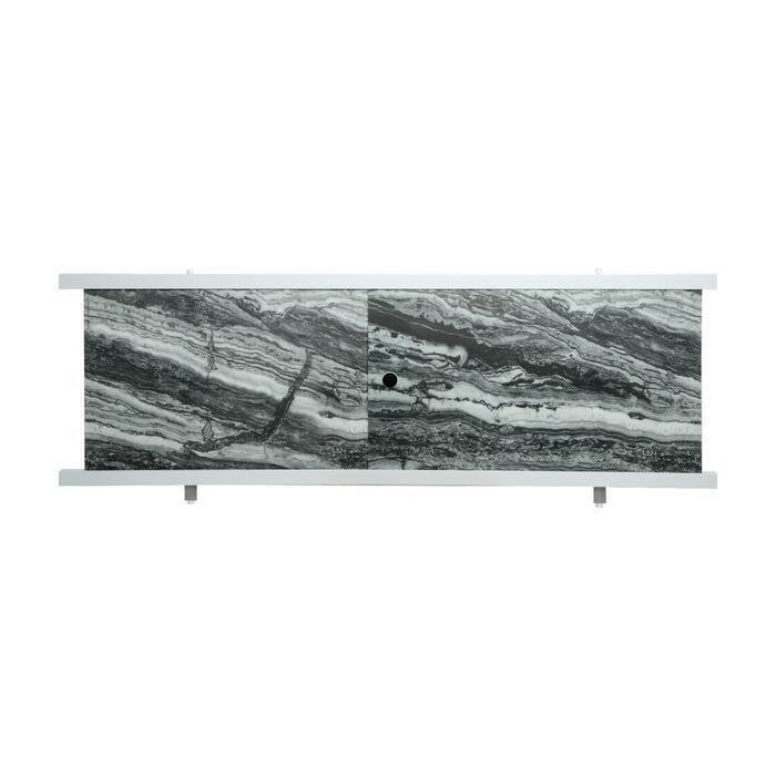 Экран для ванны 'Кварт Черный мрамор', 148 см