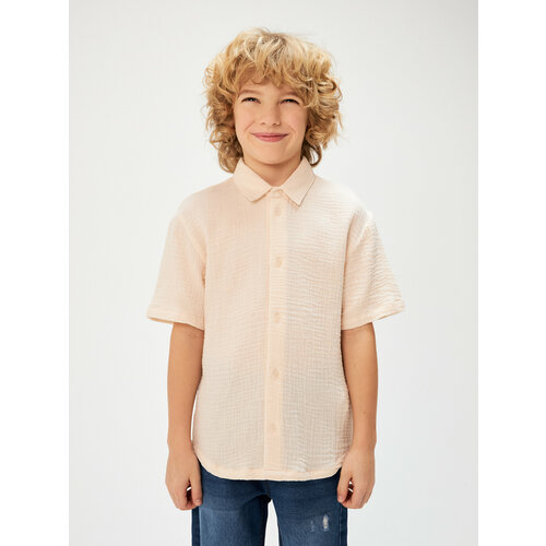 Рубашка Acoola, размер 122, бежевый толстовка acoola размер 122 белый бежевый