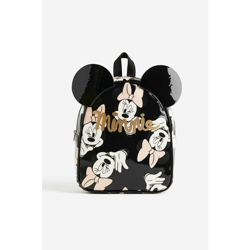 Мини-рюкзак с аппликацией H&M , черный, розовый, белый