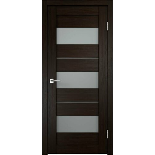 Дверь межкомнатная VellDoris DUPLEX 12, венге, 800x2000, LR, стекло мателюкс, без врезки замка и петель