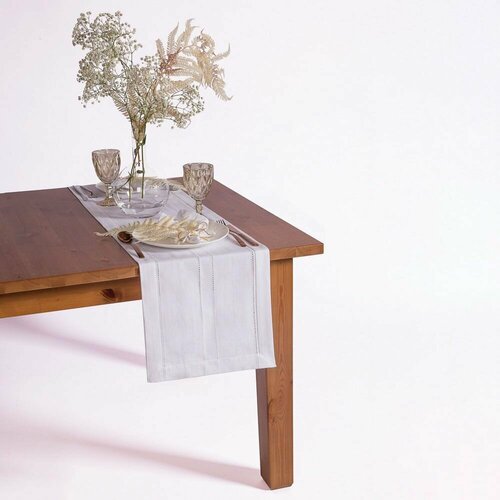 Дорожка декоративная BY COLLECTION Стэйн 35х140см 100 хлопок белый 1504₽