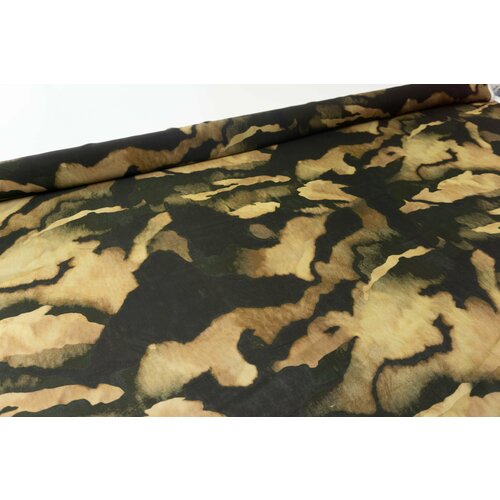 Вискоза полированная черно-коричневые разводы