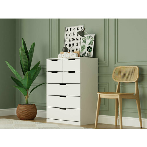 Комод белый NORDLI 15 по мотивам IKEA Икея 60х110х45 см, МДФ